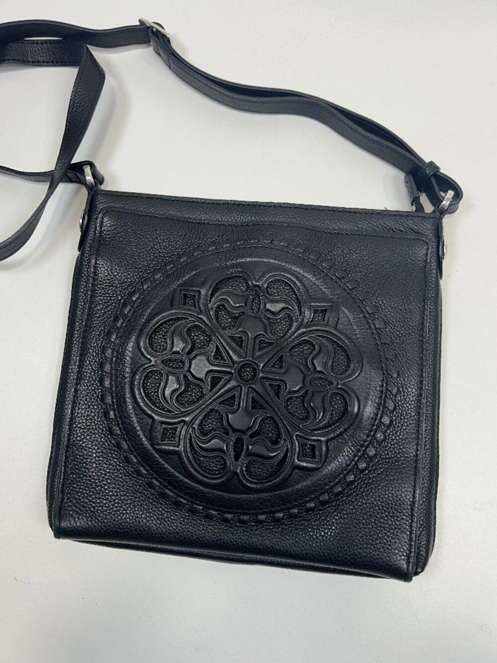 BRIGHTON Ferrara Collection Crossbody Organizer Black Leather $475
